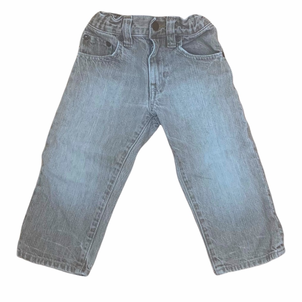 baby GAP Tan Denim Pants Adjustable Waist Toddler 2T